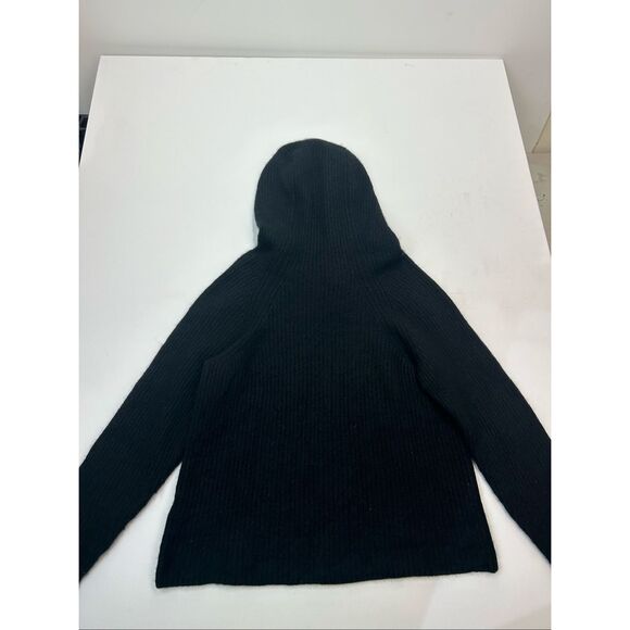 VINCE Cashmere Wool Ribbed Hooded Pullover Sweater - Picture 5 of 7